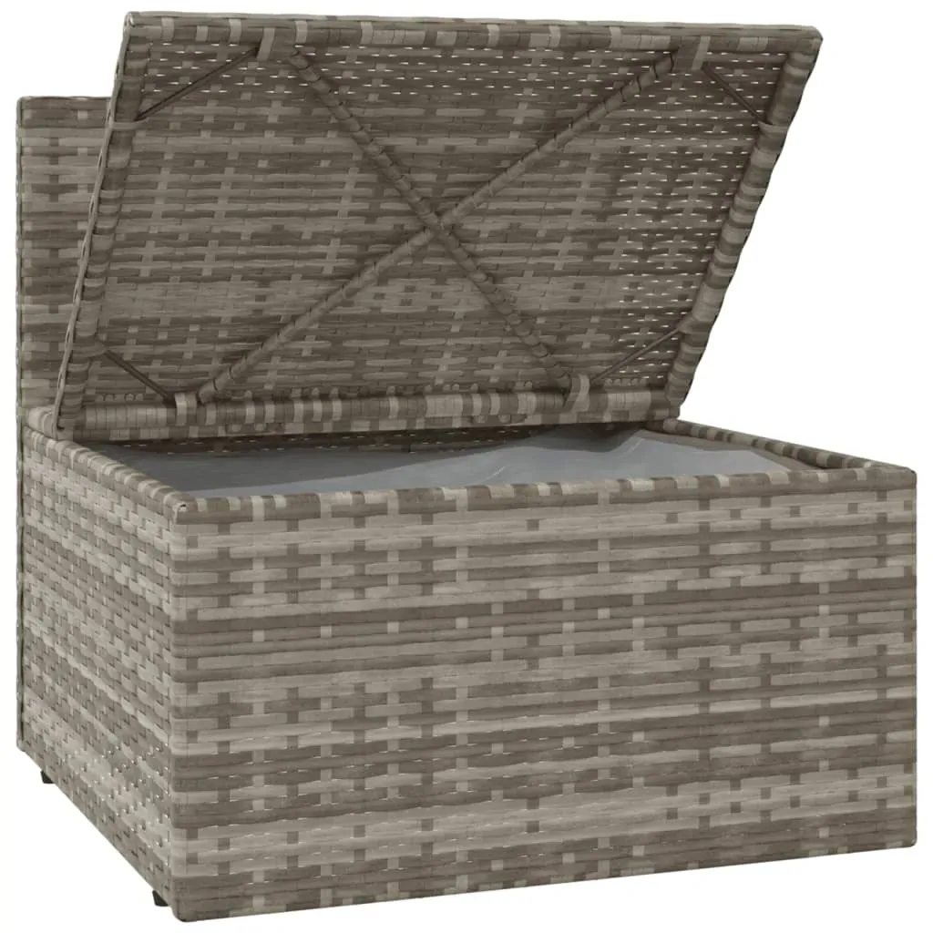 Garden Sofa with Cushion Grey 57x57x56 cm Poly Rattan Price
