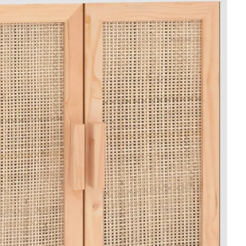 Sideboard 60x30x70 cm Solid Wood Pine and Natural Rattan Price