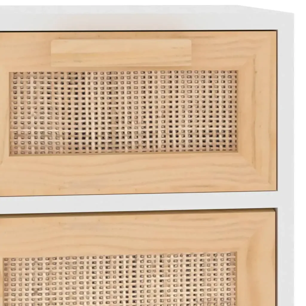 Sideboard 60x30x75 cm Solid Wood Pine and Natural Rattan Price