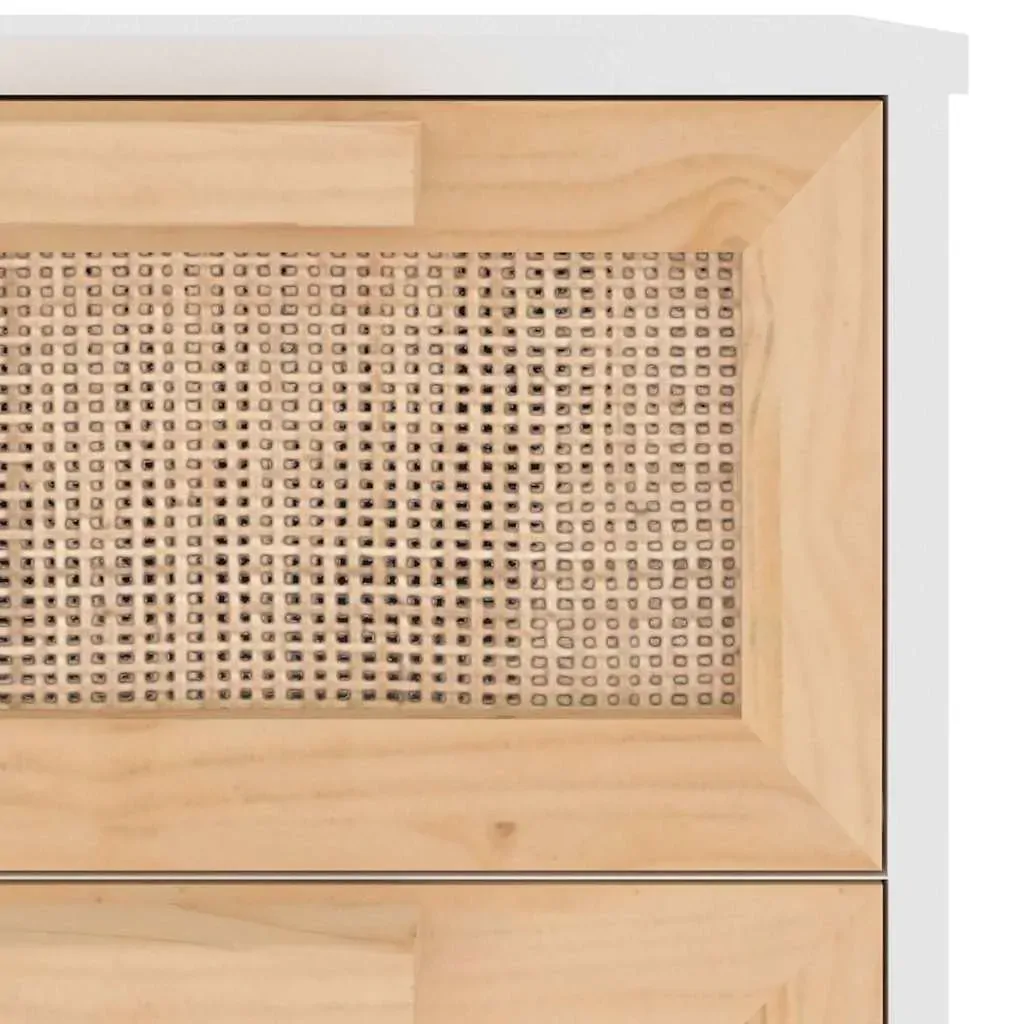Sideboard 40x30x90 cm Solid Wood Pine and Natural Rattan Price
