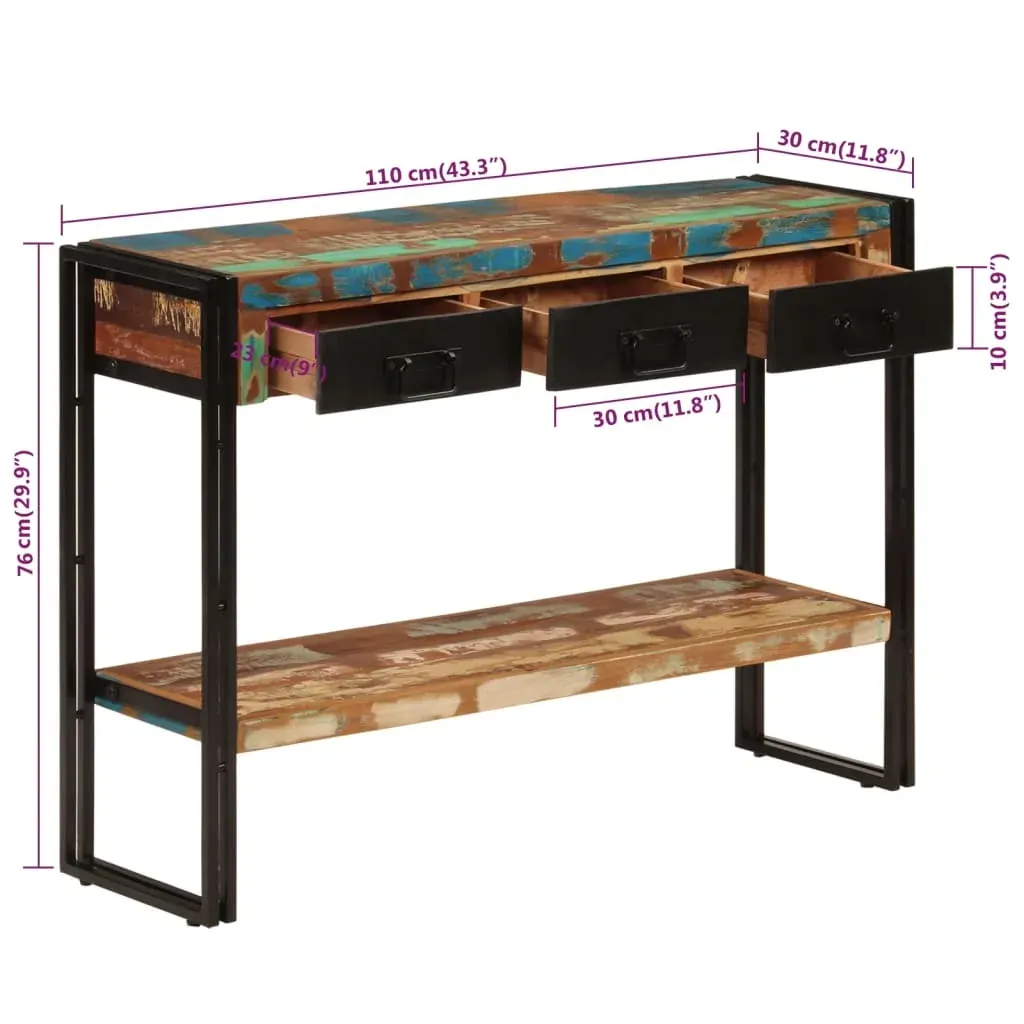Console Table 110x30x76 cm Solid Wood Price