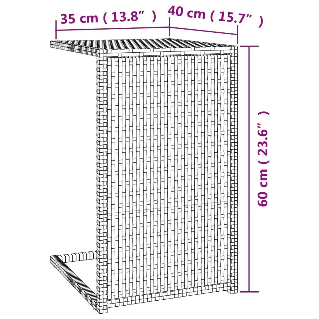 C Table 40x35x60 cm Poly Rattan Price