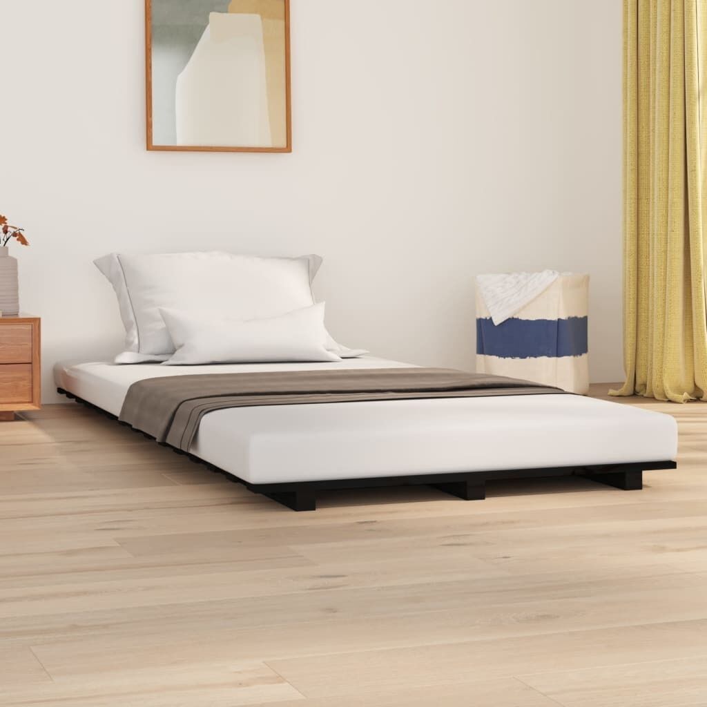 Bed Frame without Mattress White 150x200 cm Solid Wood Pine Price