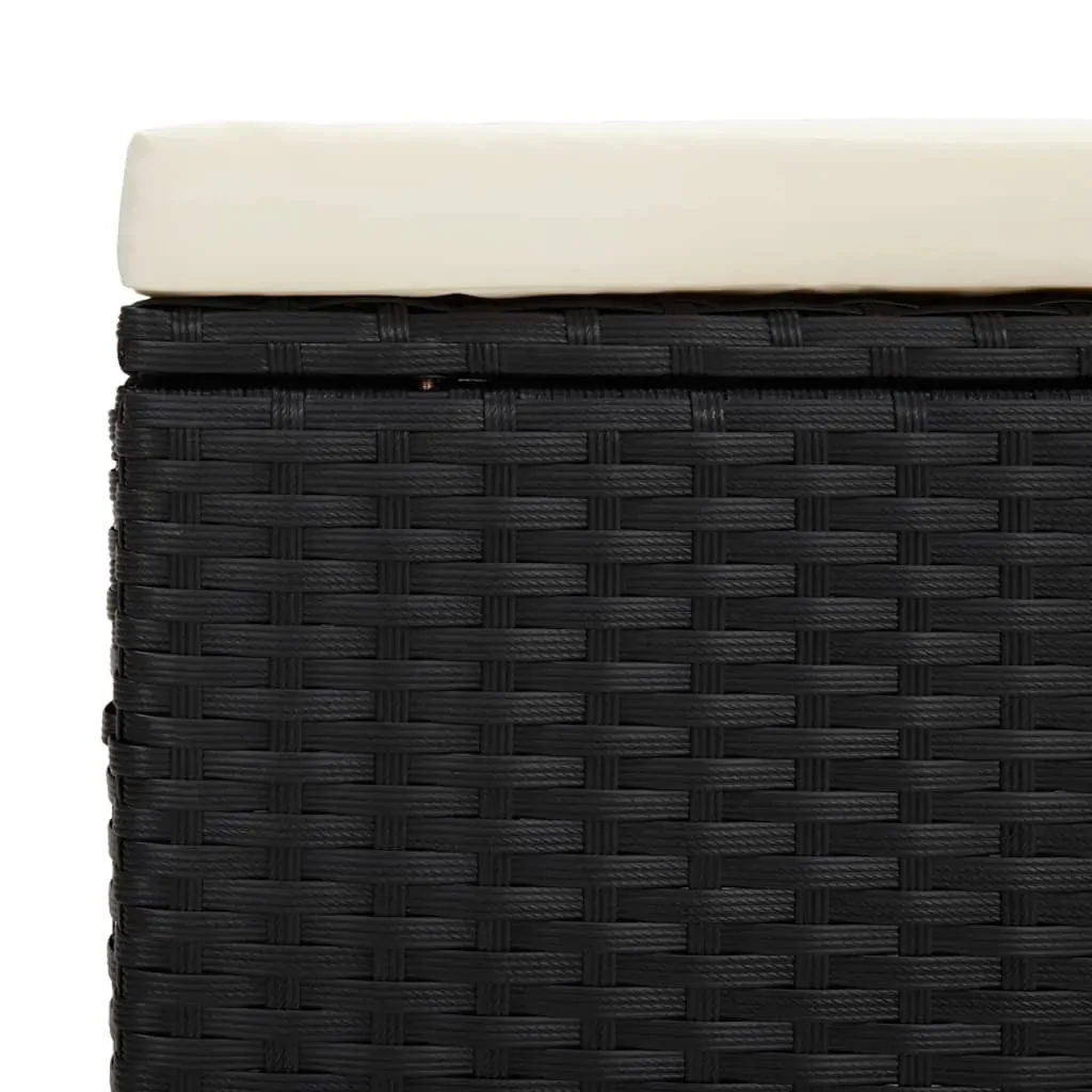 Ottoman Bench with Cushion 110x30x40 cm Poly Rattan Price