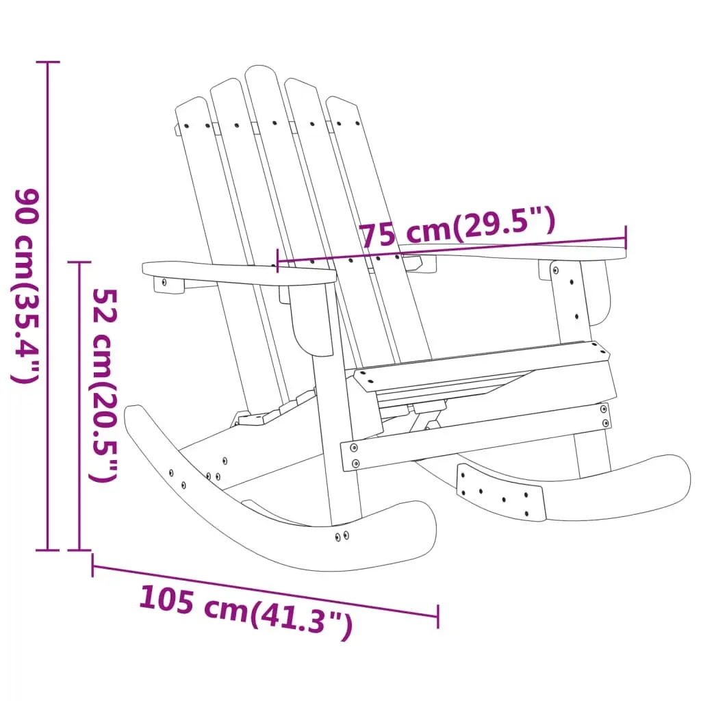 Adirondack Rocking Chair Solid Acacia Wood Price