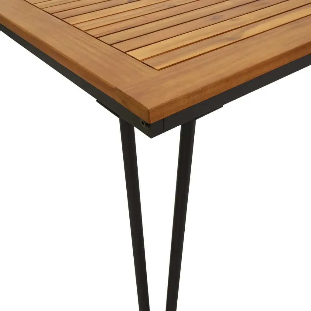 Garden Table with Hairpin Legs Solid Wood Acacia Price