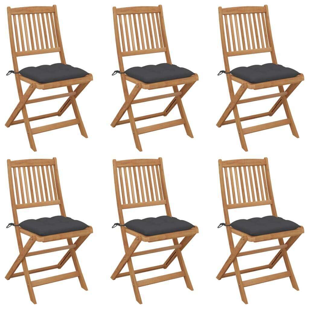Folding Garden Chairs with Cushions Solid Wood Acacia Price