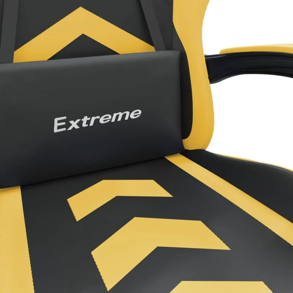 Swivel Gaming Chair with Footrest Faux Leather Price