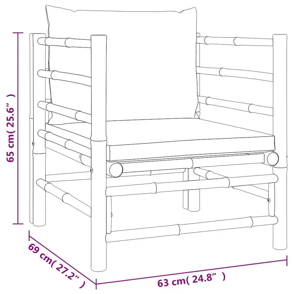 Garden Sofa with Cushions Bamboo Price