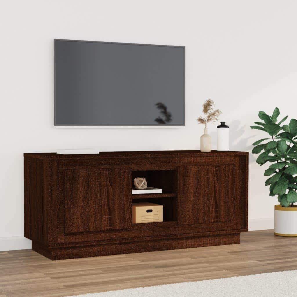 TV Cabinet White 102x35x45 cm Engineered Wood Price