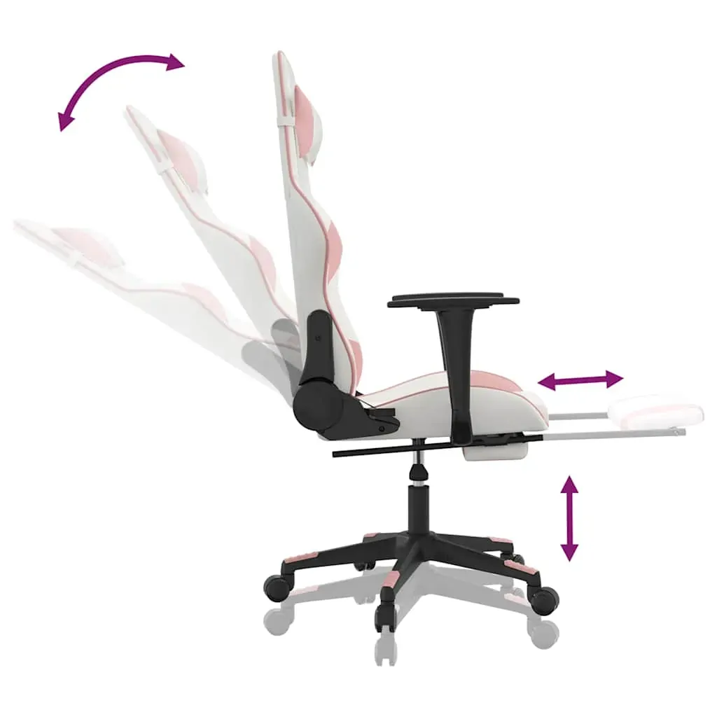 Massage Gaming Chair with Footrest Faux Leather Price