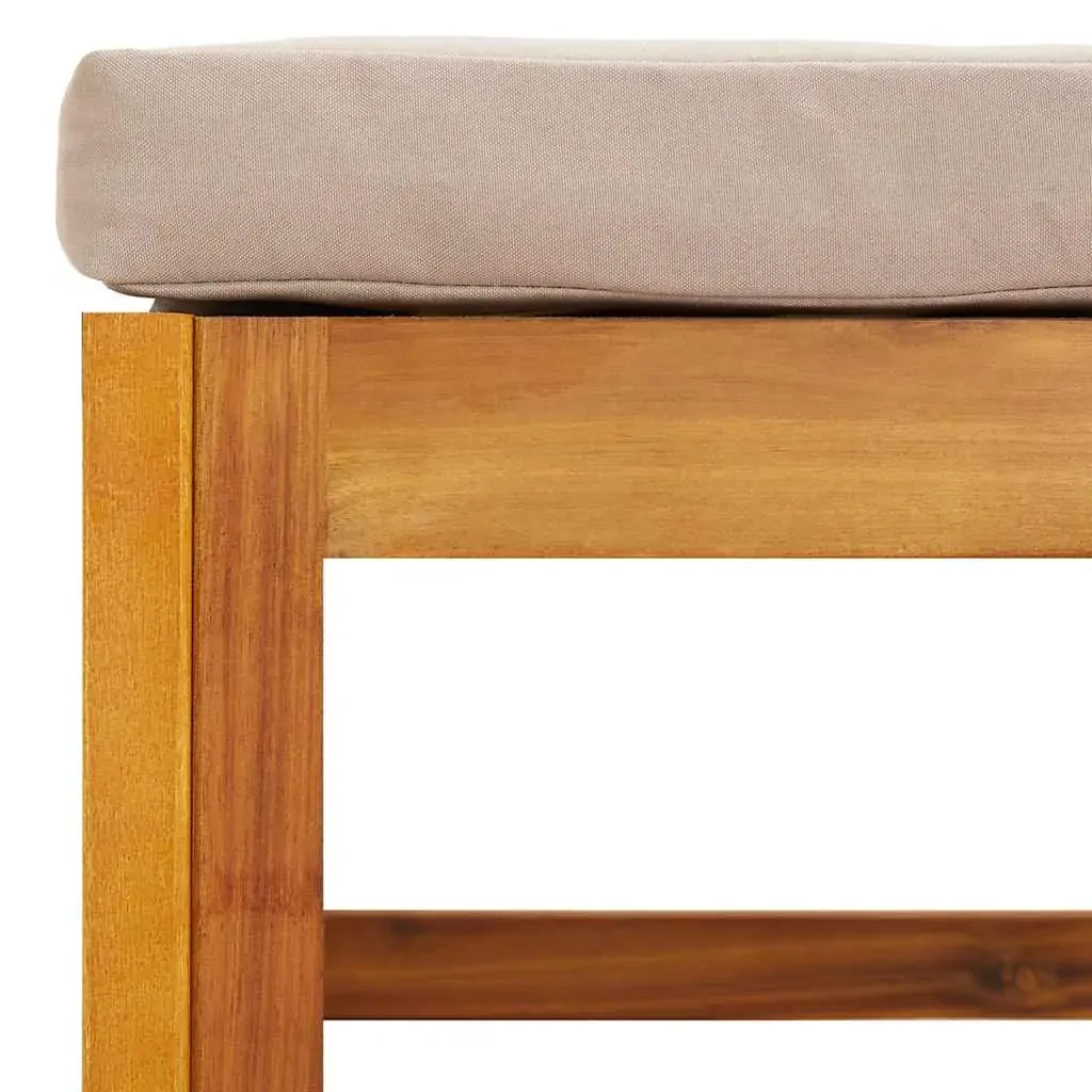 Garden Footrest with Cushion Solid Wood Acacia Price
