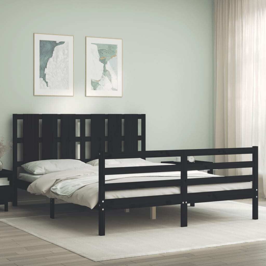 Bed Frame with Headboard Solid Wood Price