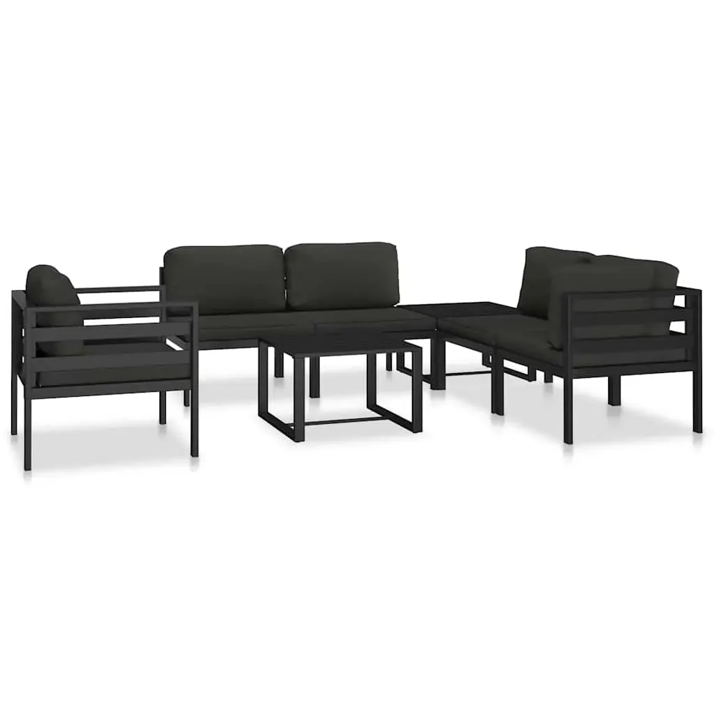 Sofa 1 pc with Cushions Aluminium Anthracite Price