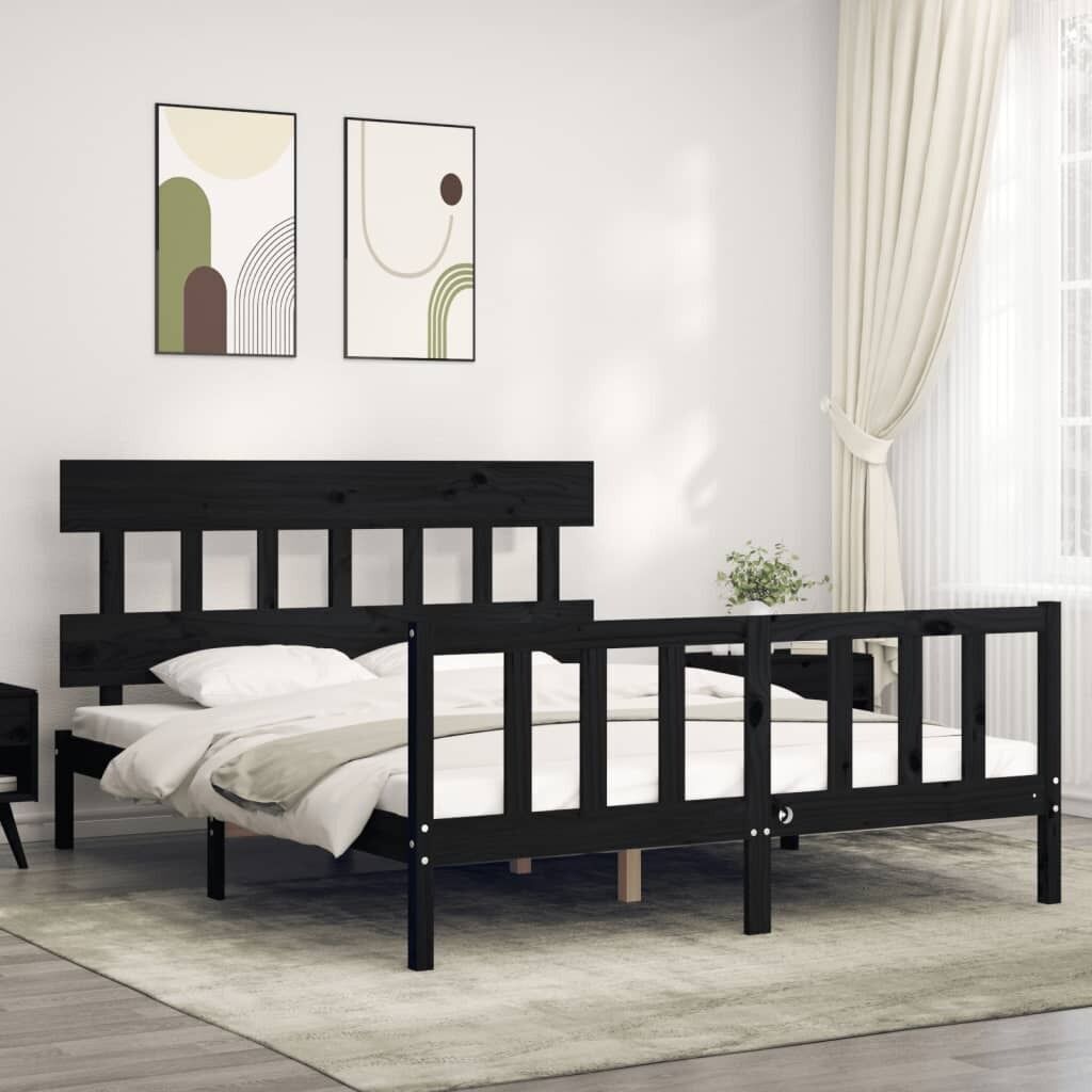 Bed Frame with Headboard Solid Wood Price