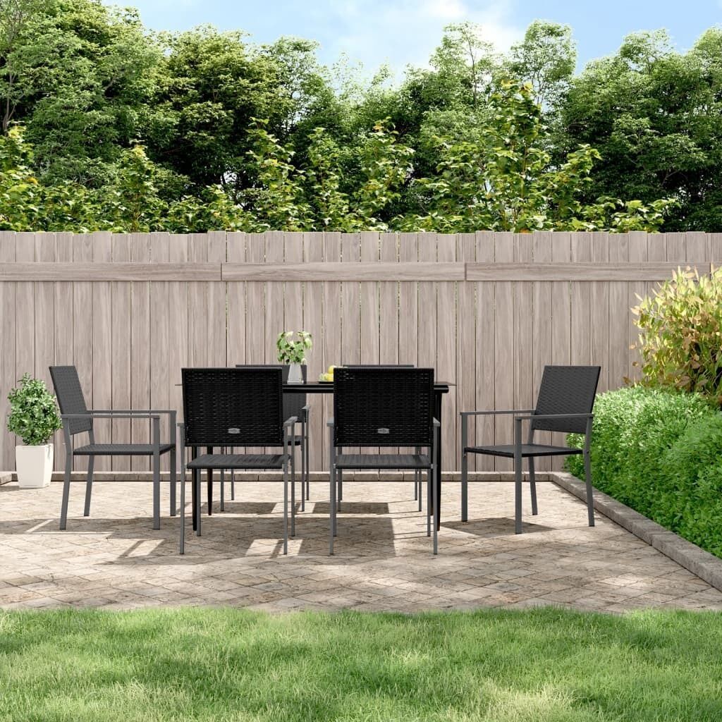Garden Dining Set with Cushions Poly Rattan and Steel Price