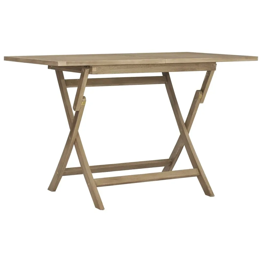 Garden Dining Set Grey Solid Wood Teak Price