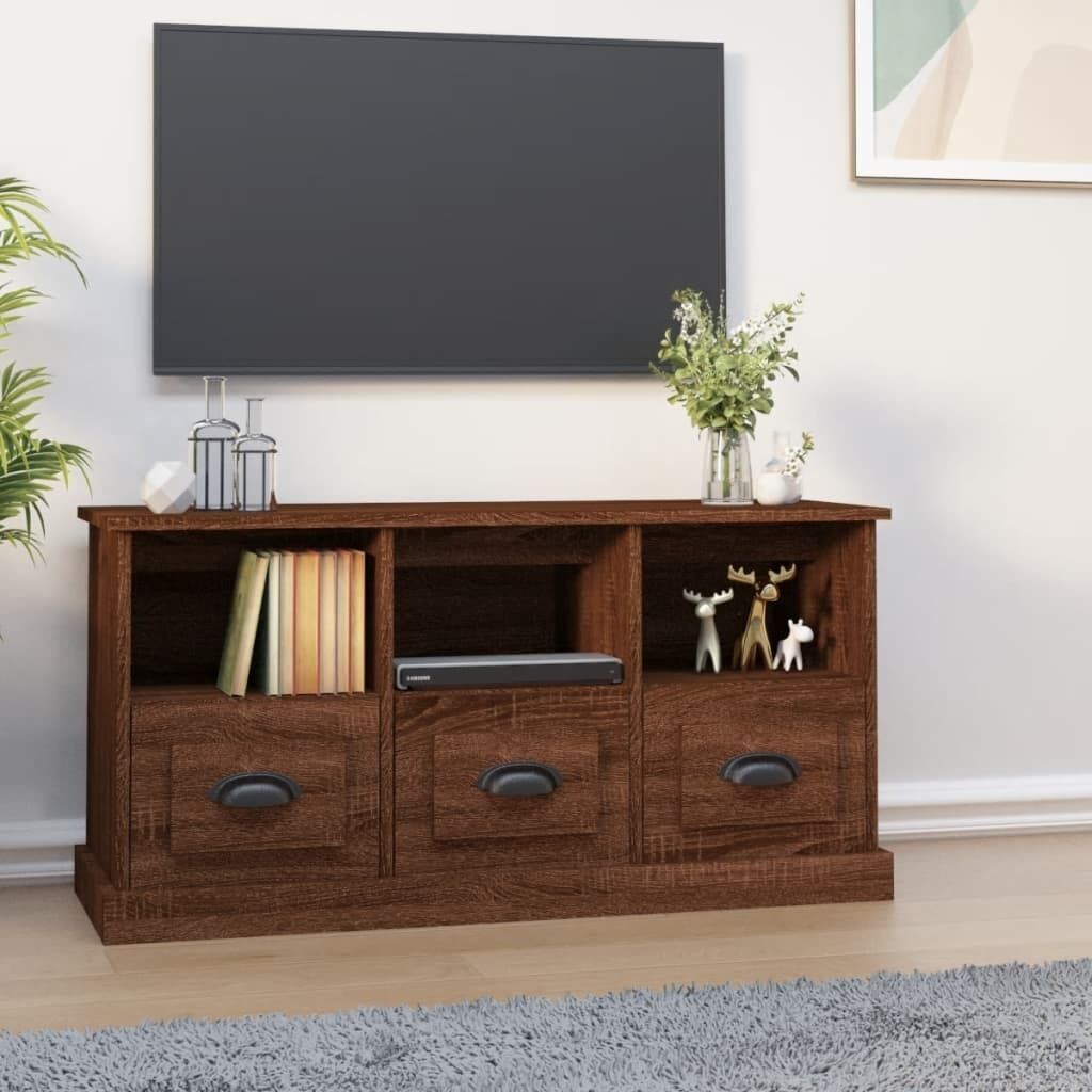 TV Cabinet White 100x35x50 cm Engineered Wood Price