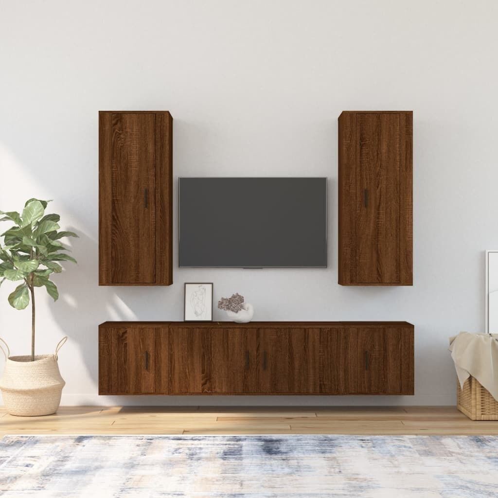 5 Piece TV Cabinet Set Engineered Wood Price