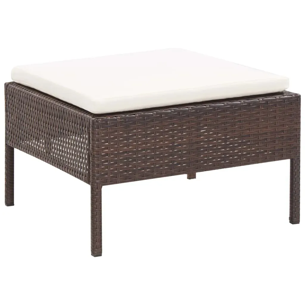 5 Piece Garden Sofa Set with Cushions Poly Rattan Price