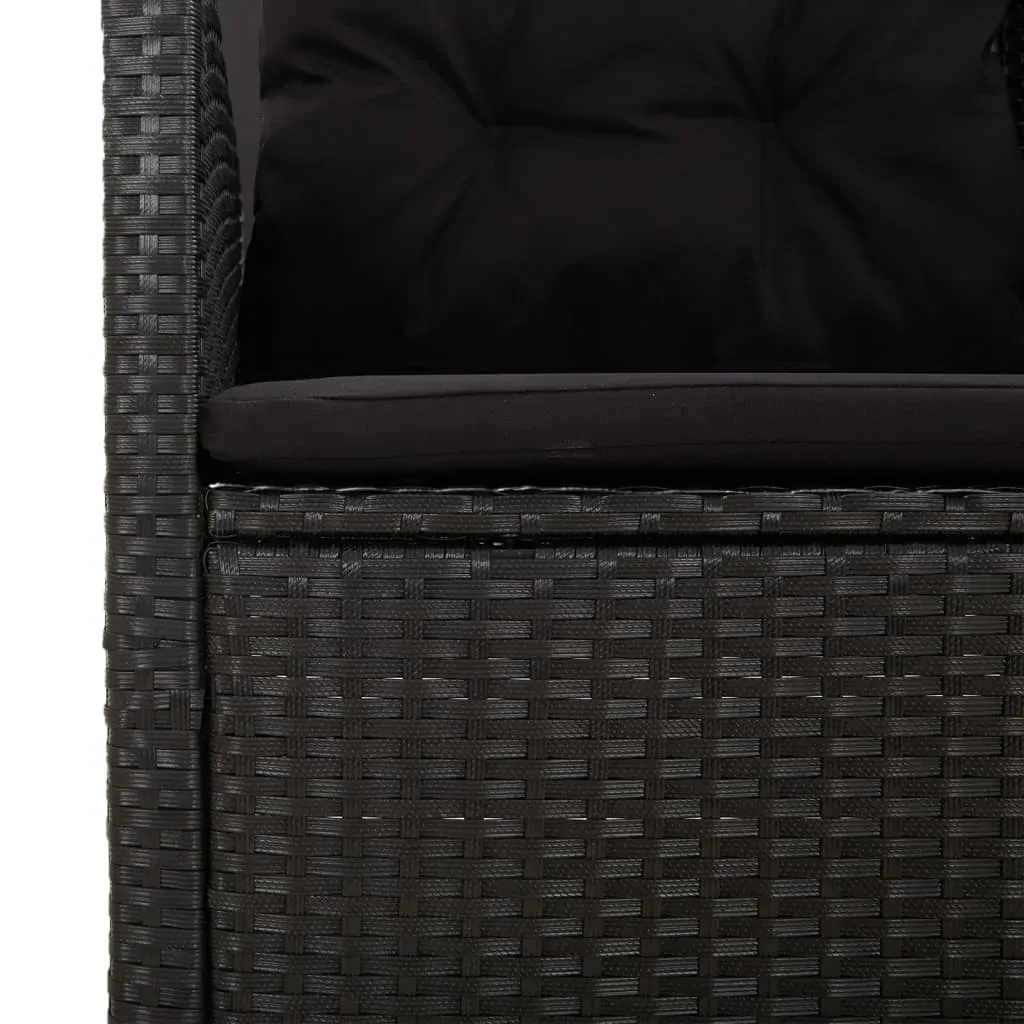 Reclining Garden Bench with Cushions 118 cm Poly rattan Price