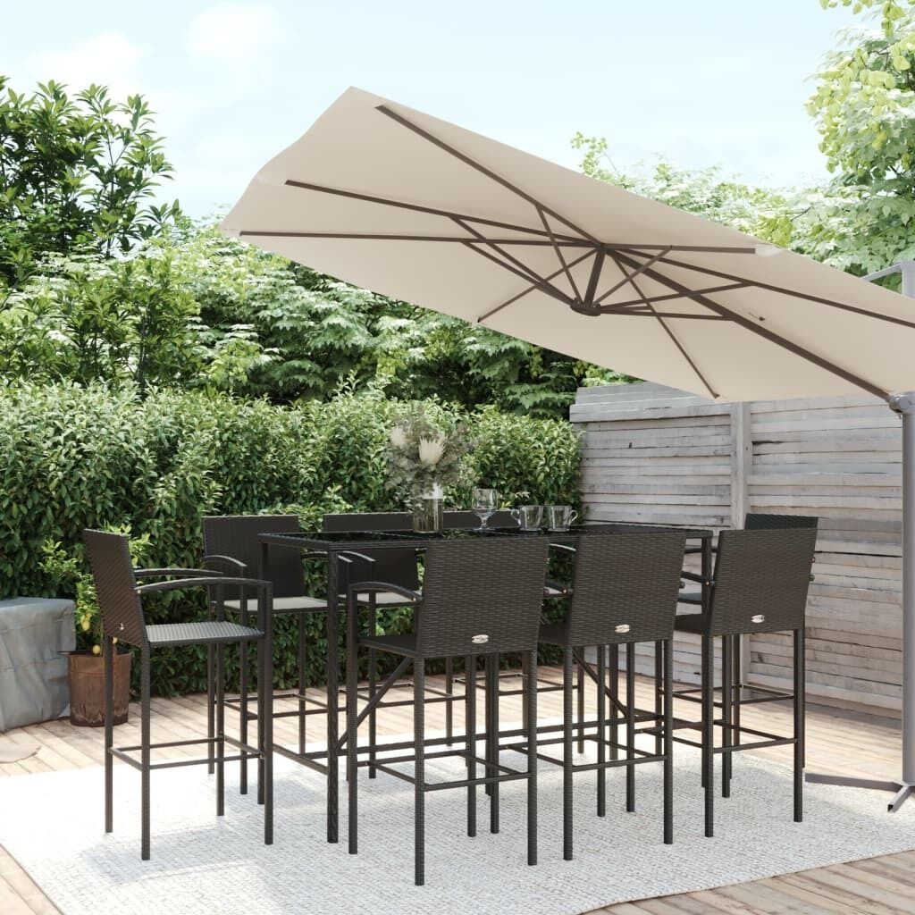 Garden Bar Set Poly Rattan Price
