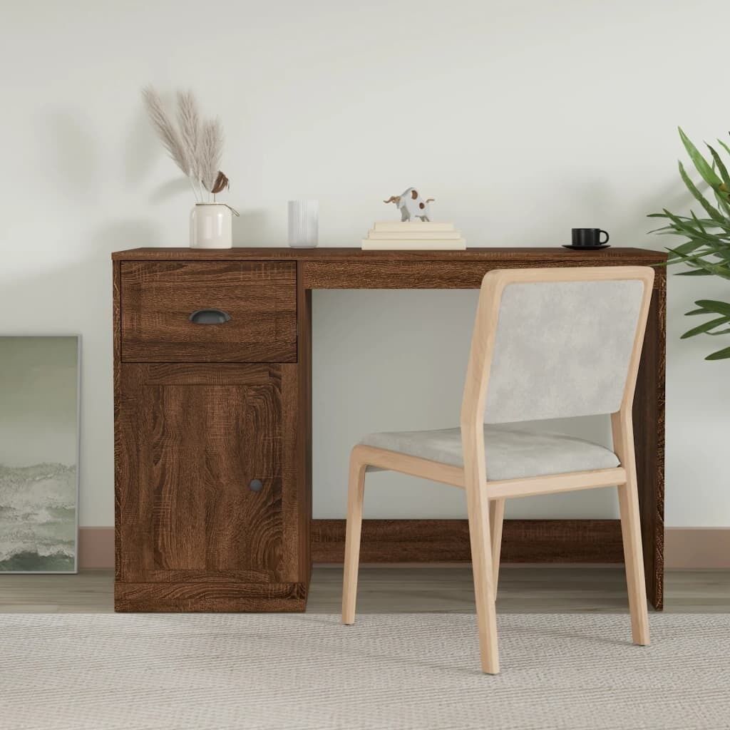 Desk with Drawer 115x50x75 cm Engineered Wood Price