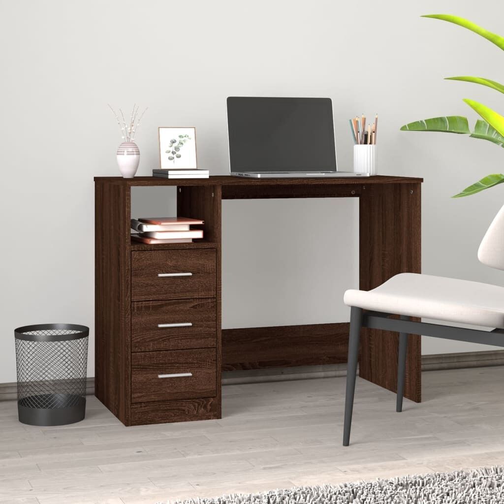 Desk with Drawers 102x50x76 cm Engineered Wood Price