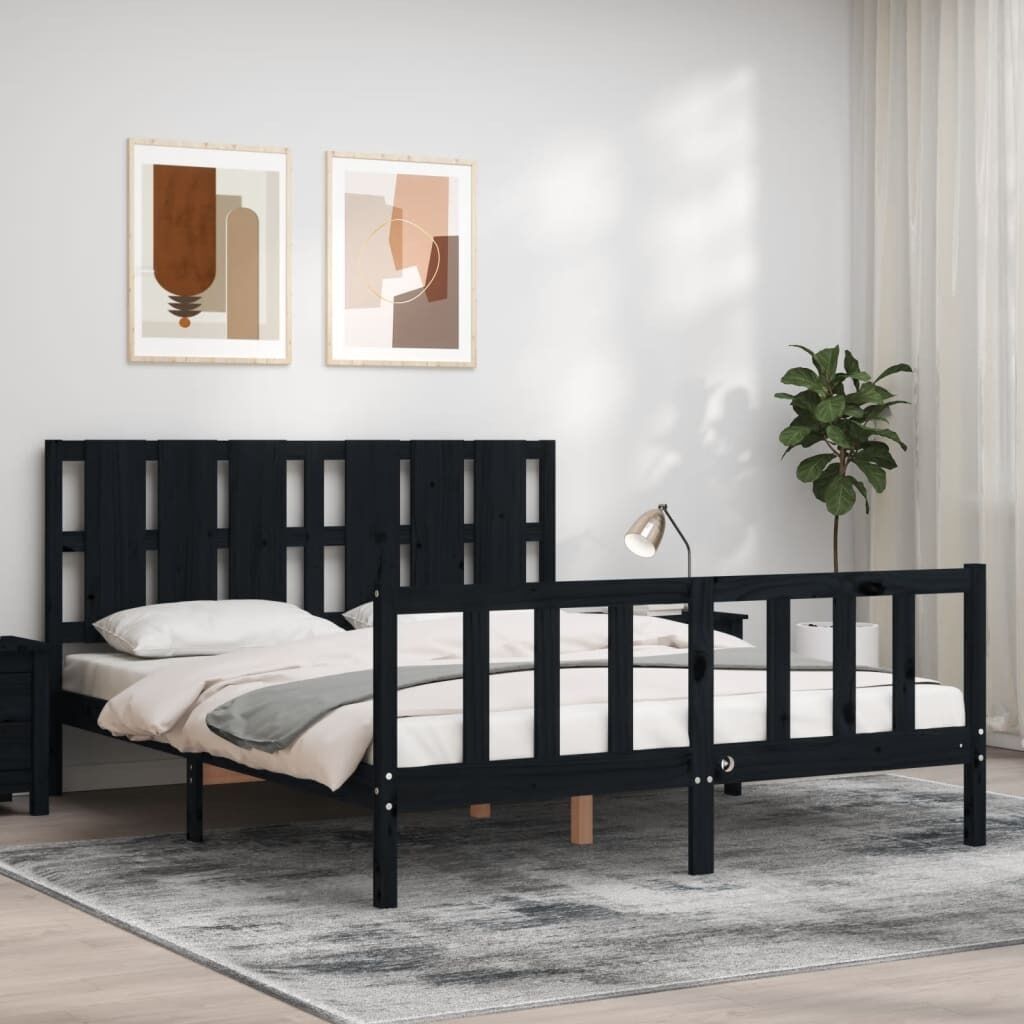 Bed Frame with Headboard Solid Wood Price