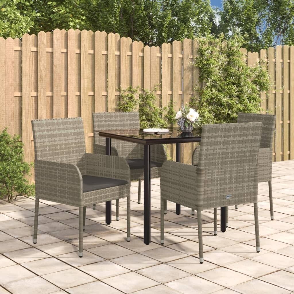 Garden Dining Set with Cushions Poly Rattan Price