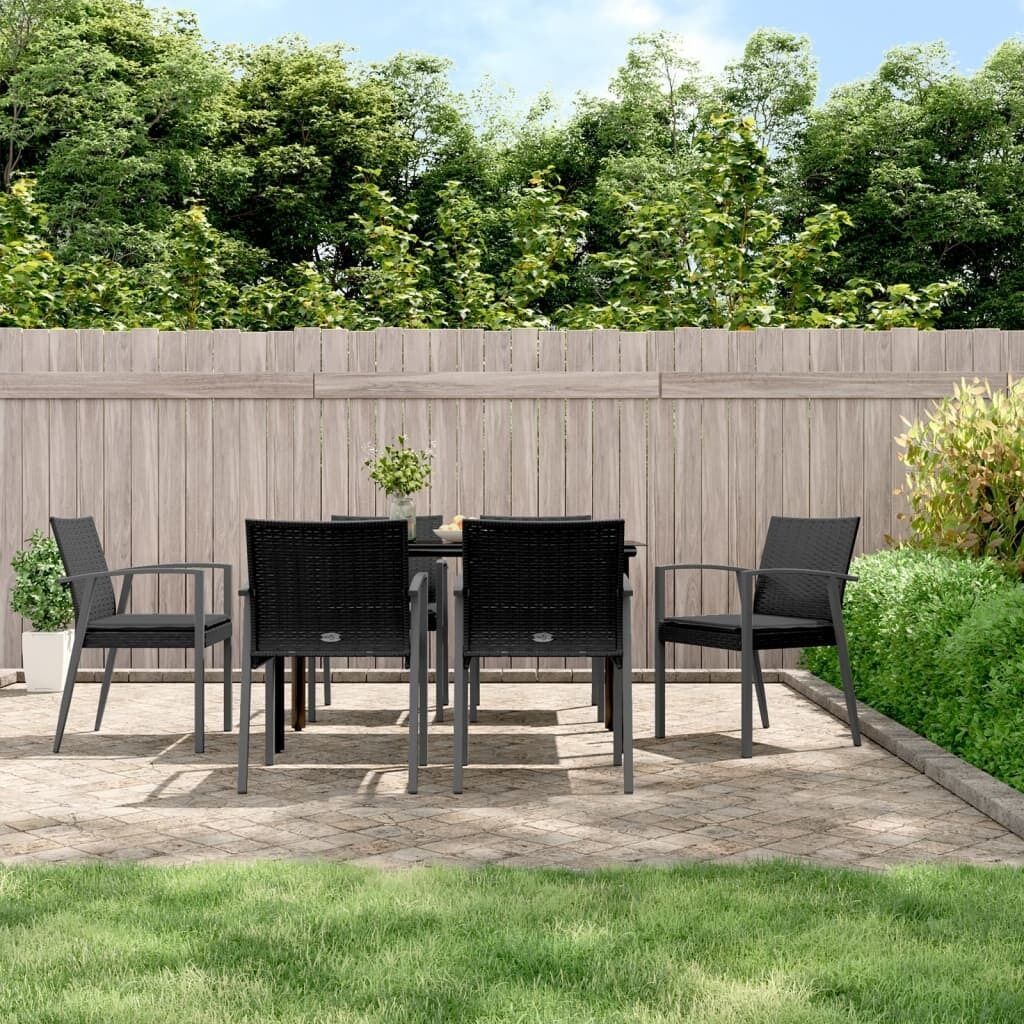 Garden Dining Set with Cushions Poly Rattan and Steel Price