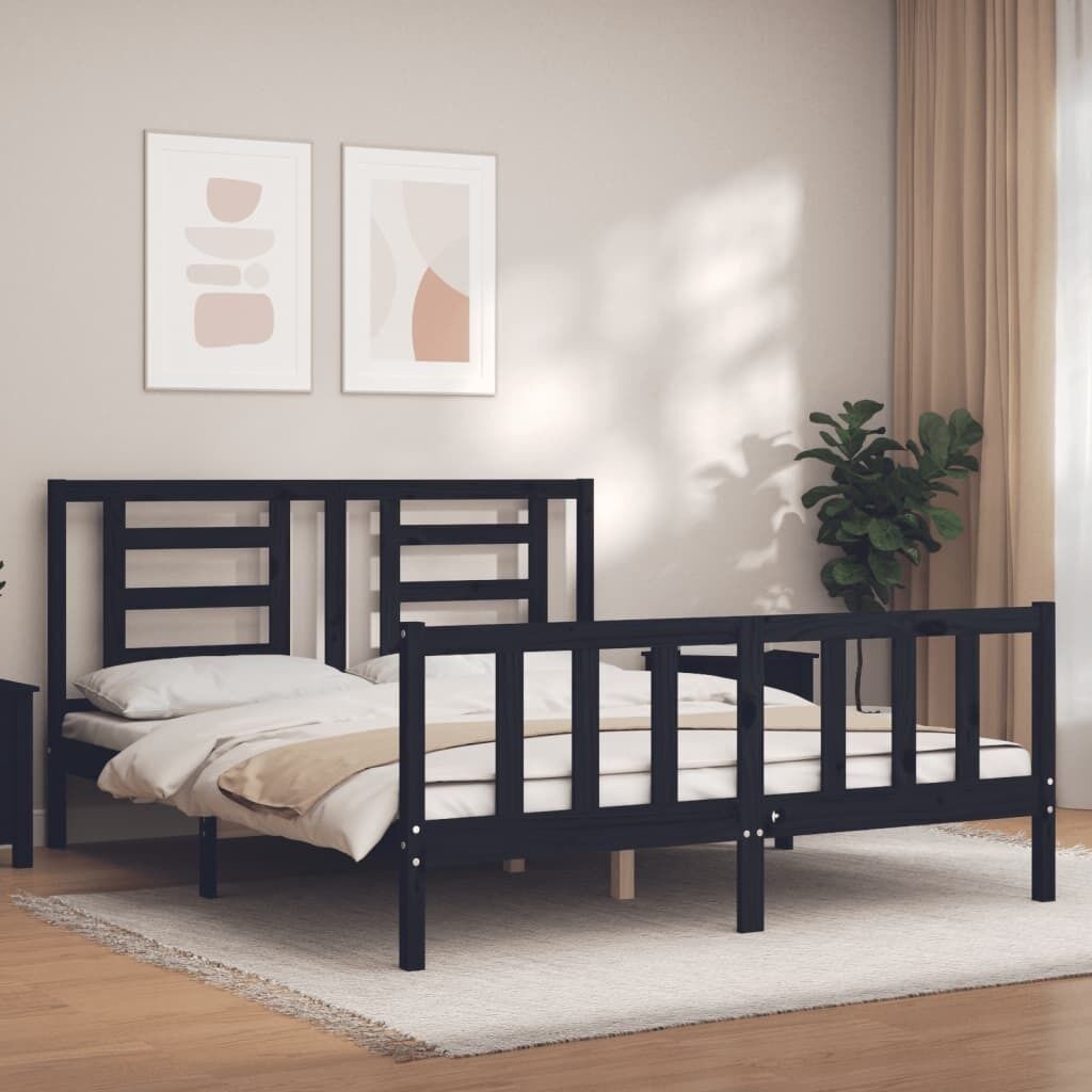 Bed Frame with Headboard Solid Wood Price