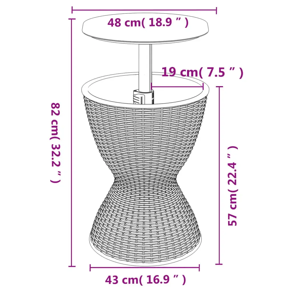 3-in-1 Ice Cooler Table Polypropylene Price