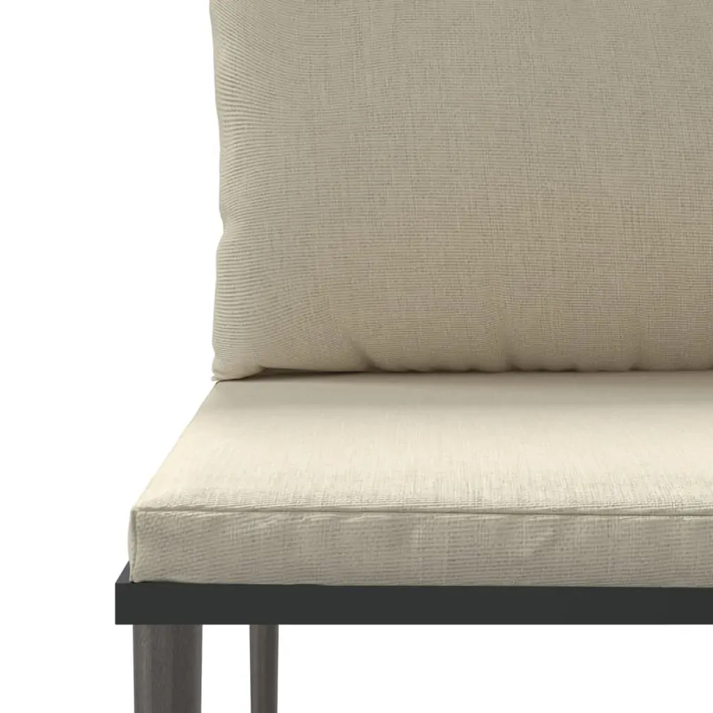 Garden Lounge Set with Cushions Grey Poly Rattan Price