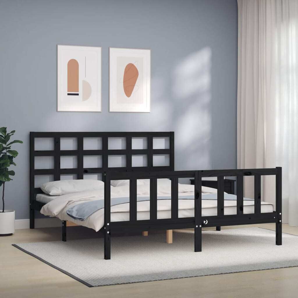 Bed Frame with Headboard Solid Wood Price