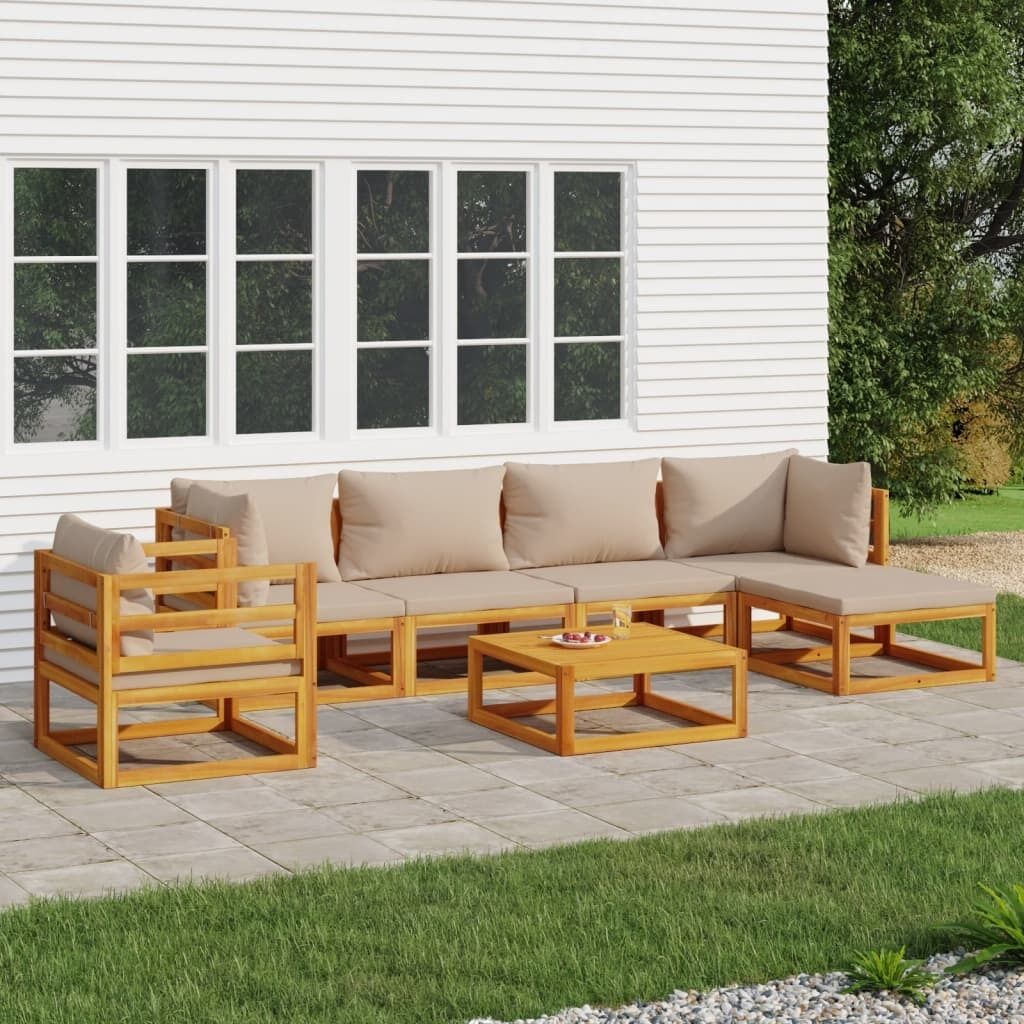Garden Lounge Set with Cushions Solid Wood Price