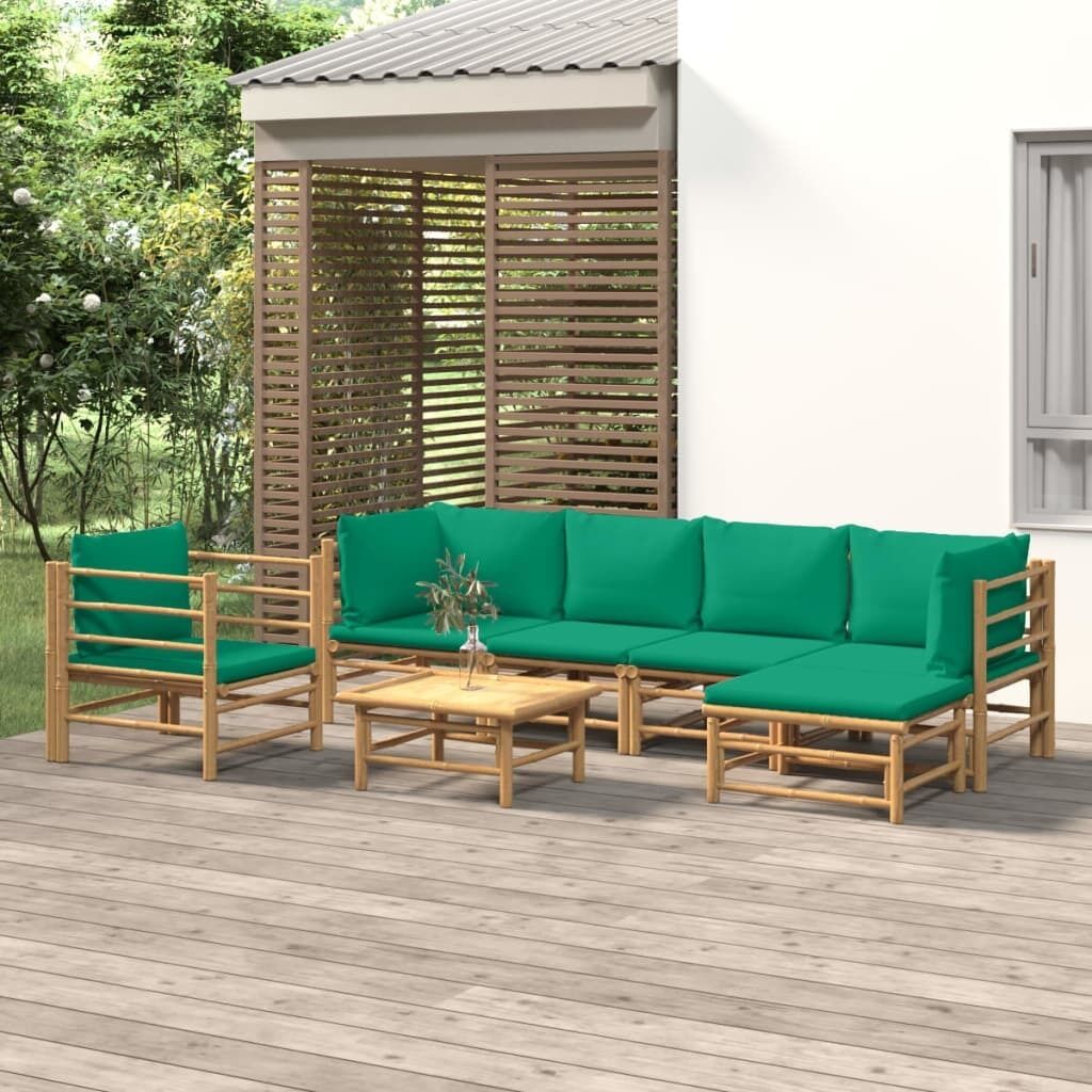 Garden Lounge Set with Cushions Bamboo Price