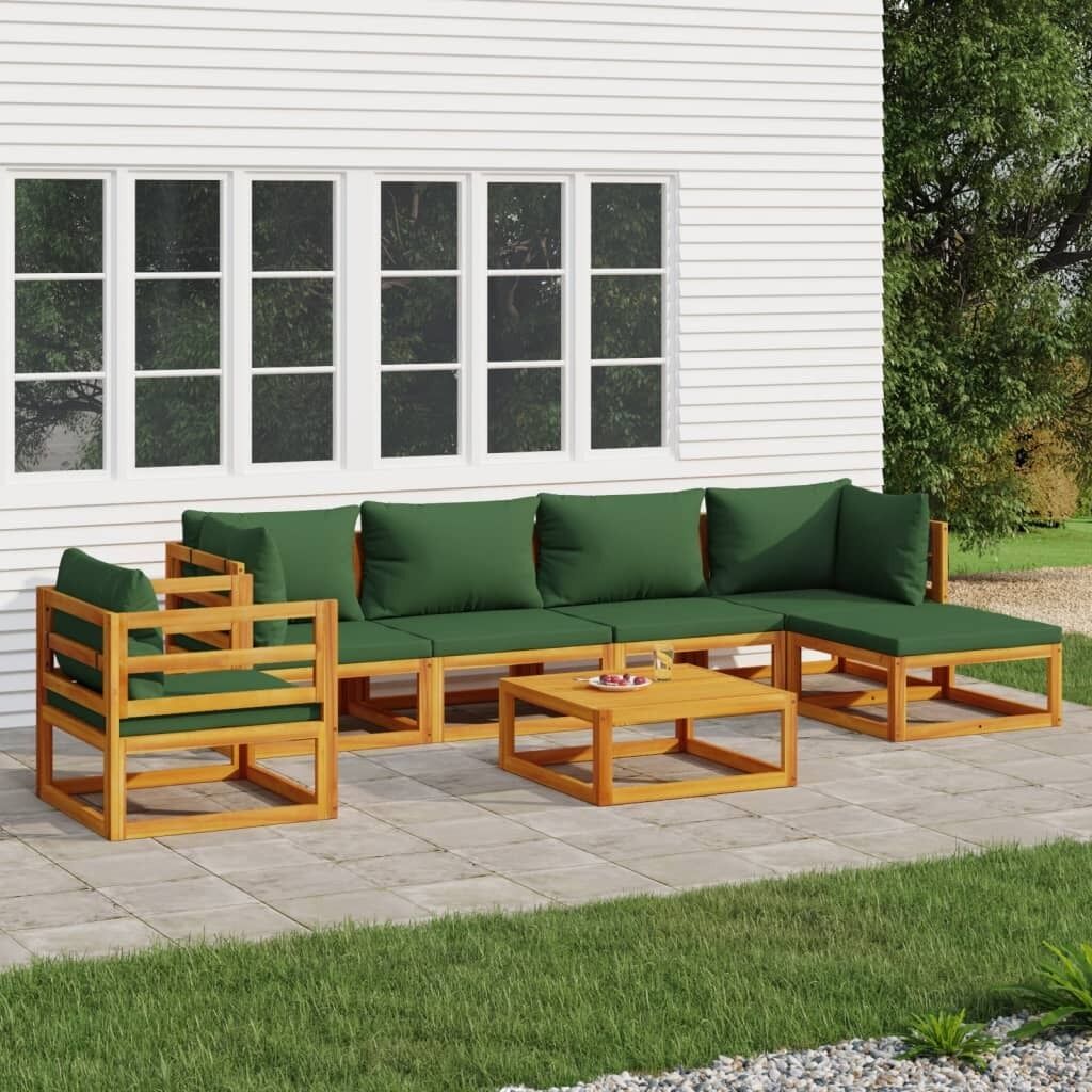 Garden Lounge Set with Cushions Solid Wood Price