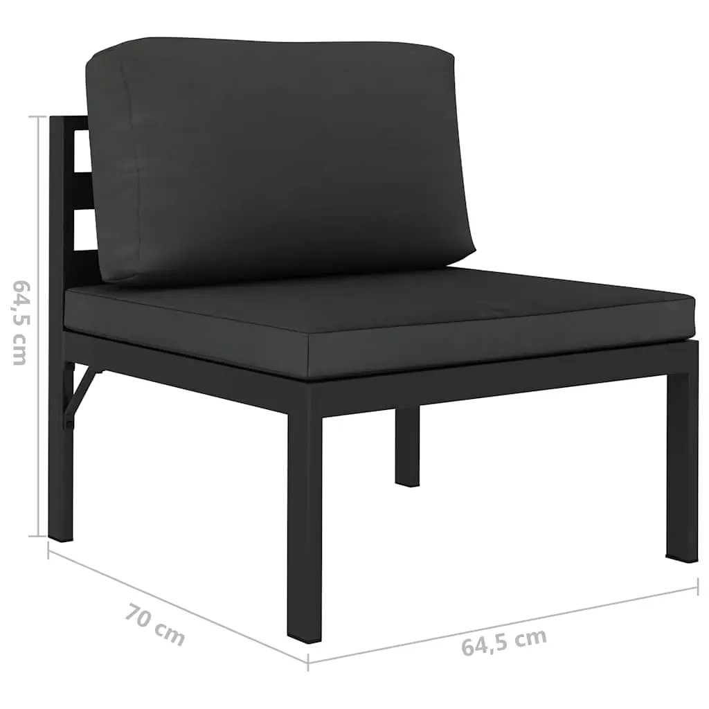 Garden Lounge Set with Cushions Aluminium Anthracite Price