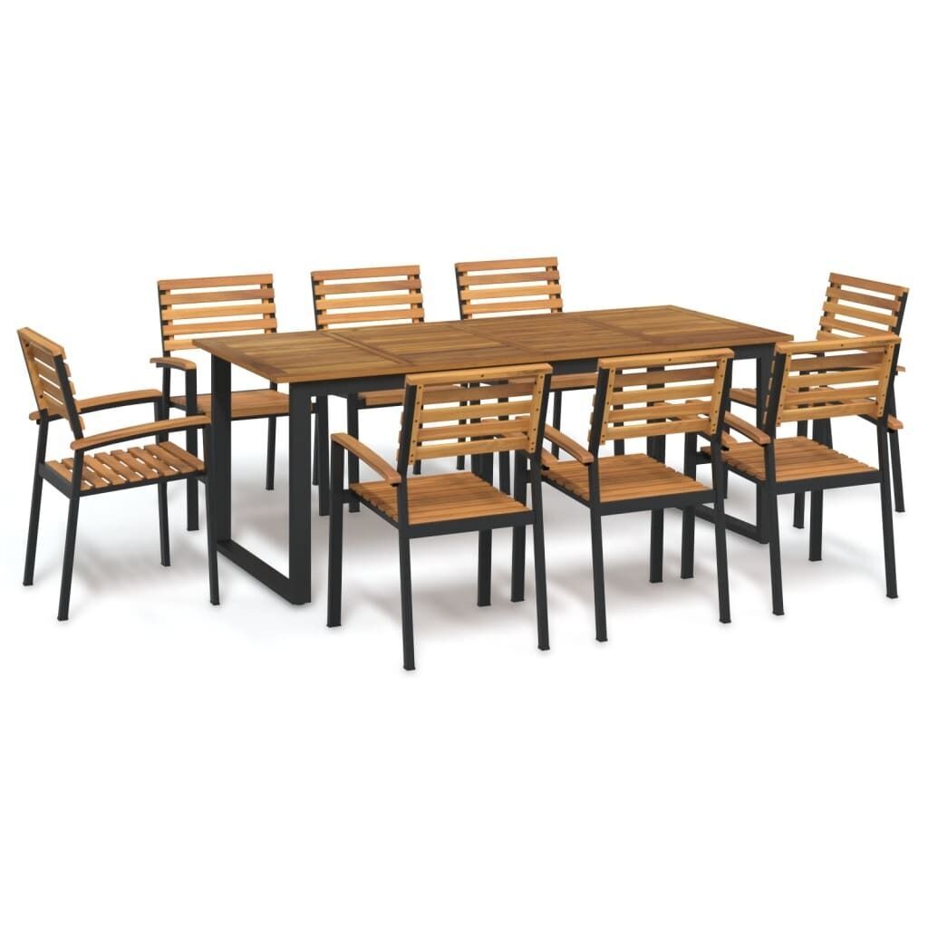 Garden Dining Set Solid Wood Acacia and Metal Price