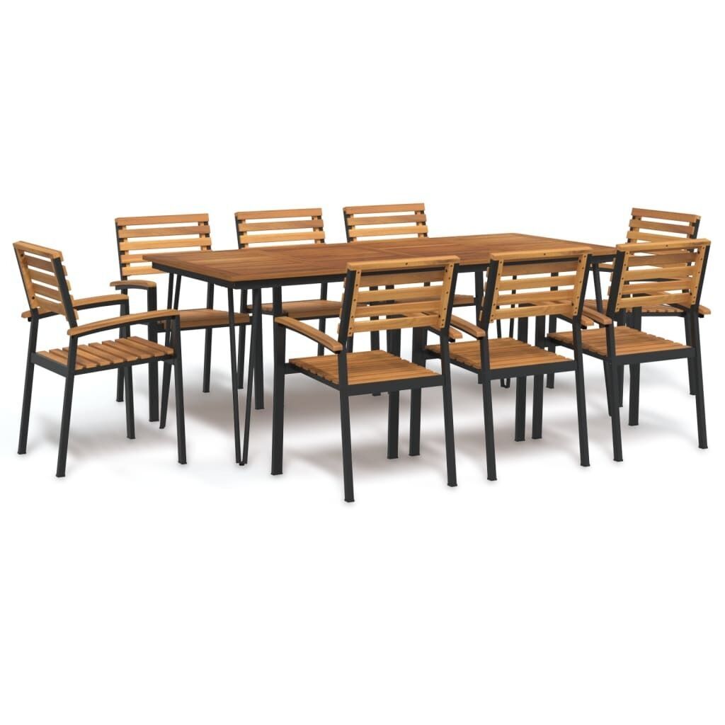 Garden Dining Set Solid Wood Acacia and Metal Price