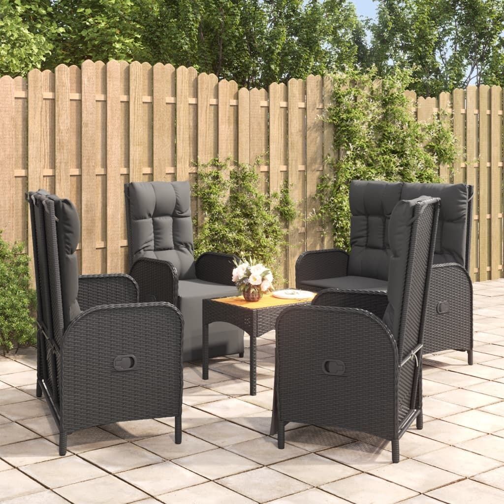 Garden Dining Set with Cushions Poly Rattan Price