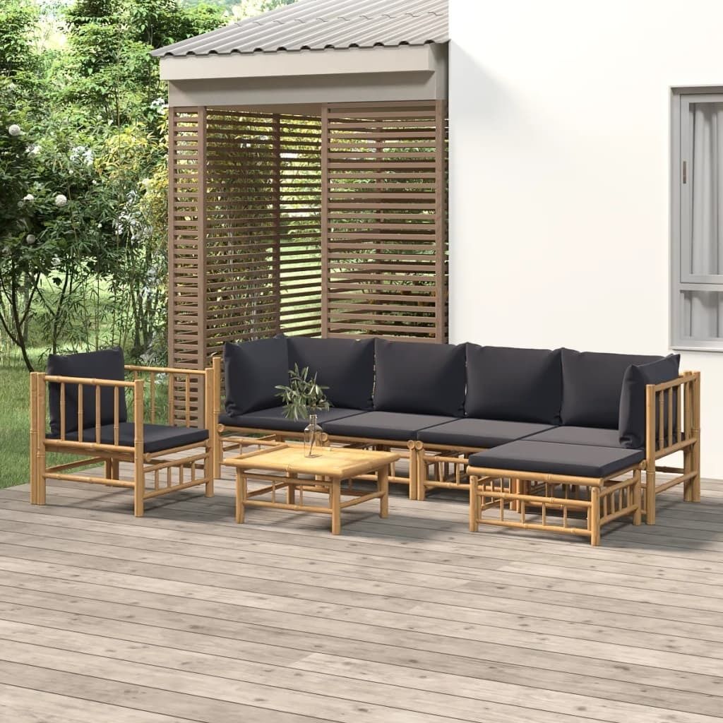 Garden Lounge Set with Cushions Bamboo Price