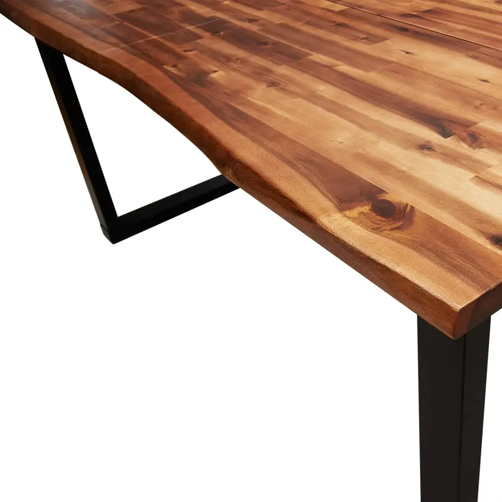 3 Piece Dining Set with Live Edge Solid Acacia Wood Price