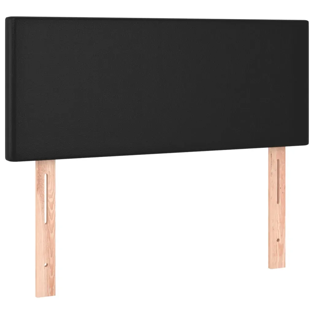 Box Spring Bed with Mattress & LED Black 100x200cm Faux Leather Price