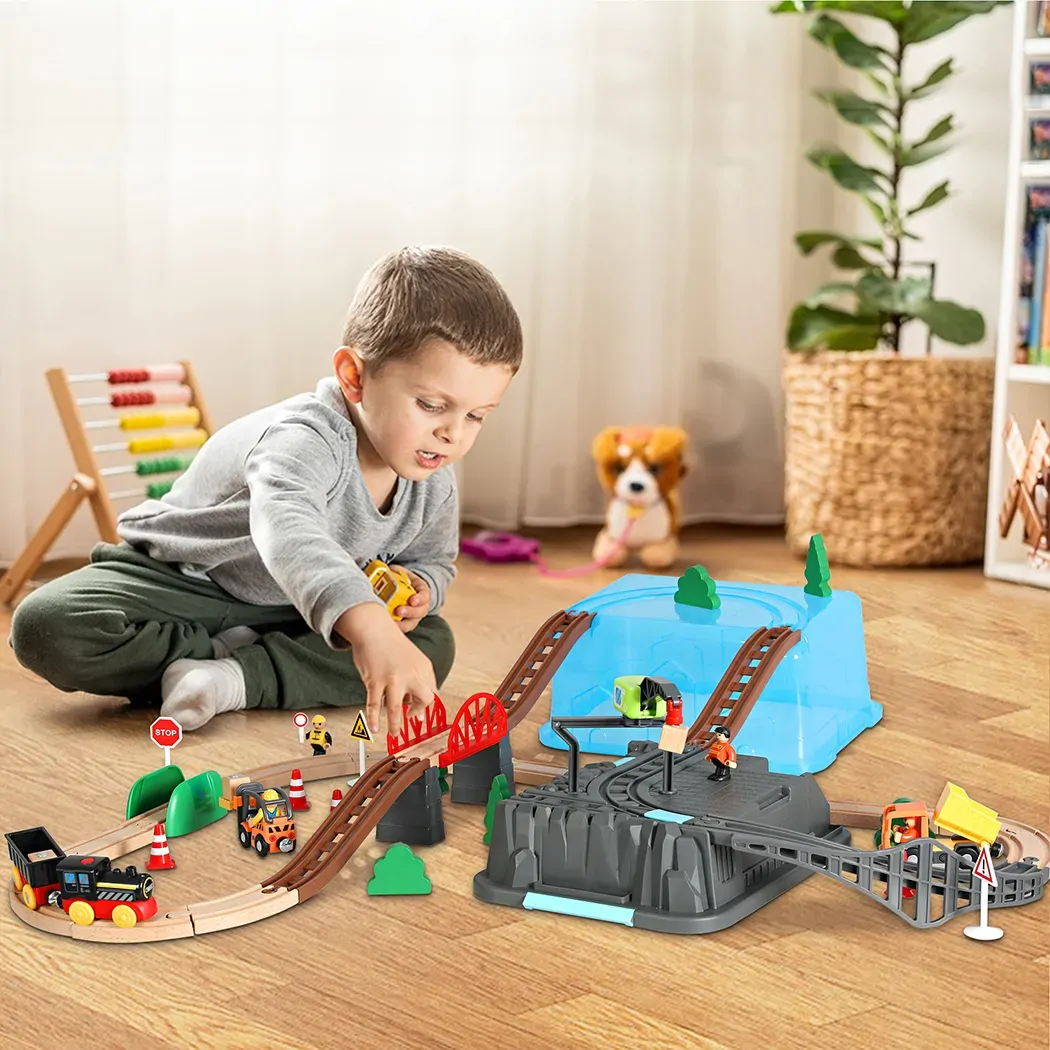 Toy Train Set Track DIY Wooden Price