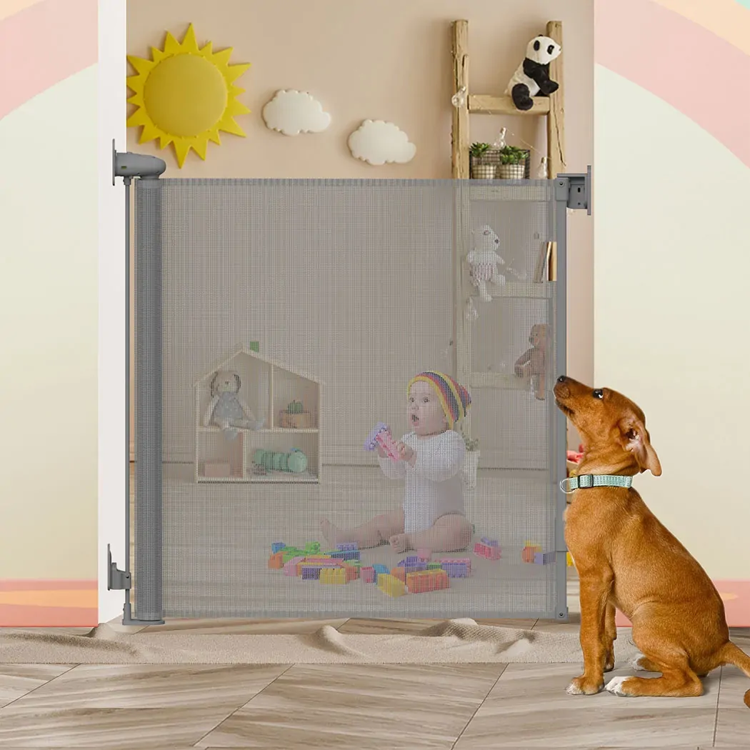 Retractable Baby Safety Gates 150cm Grey 150 cm Price