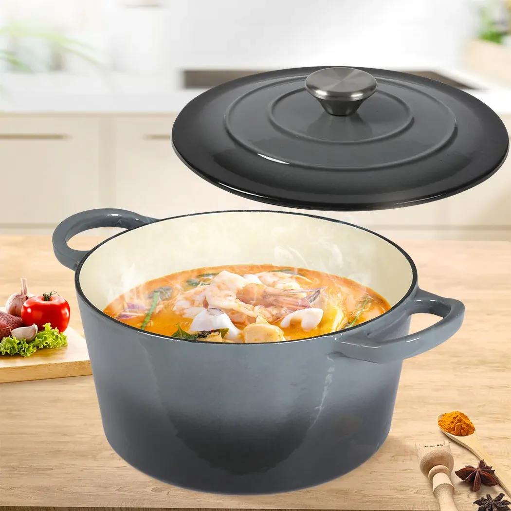 4L Enamel Dutch Oven Pot in Black Colour Price