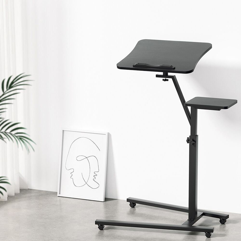 Artiss Laptop Desk Computer Table Height Adjustable Tiltable Mouse Board Black Price