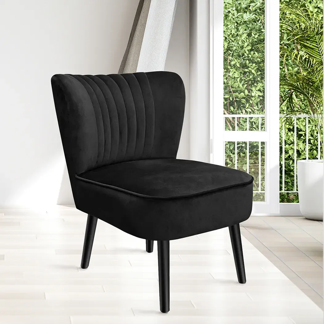 Accent Chair Foot Stool Set Ottoman Black Price